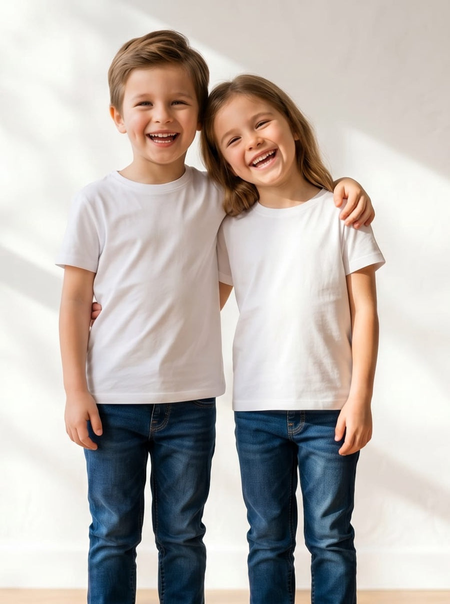 printed t-shirt cotton 100% for boys and girls