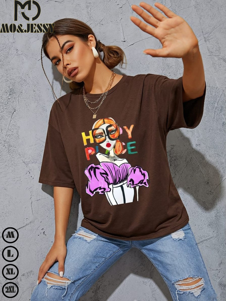 oversized women t-shirt- short sleeves for women