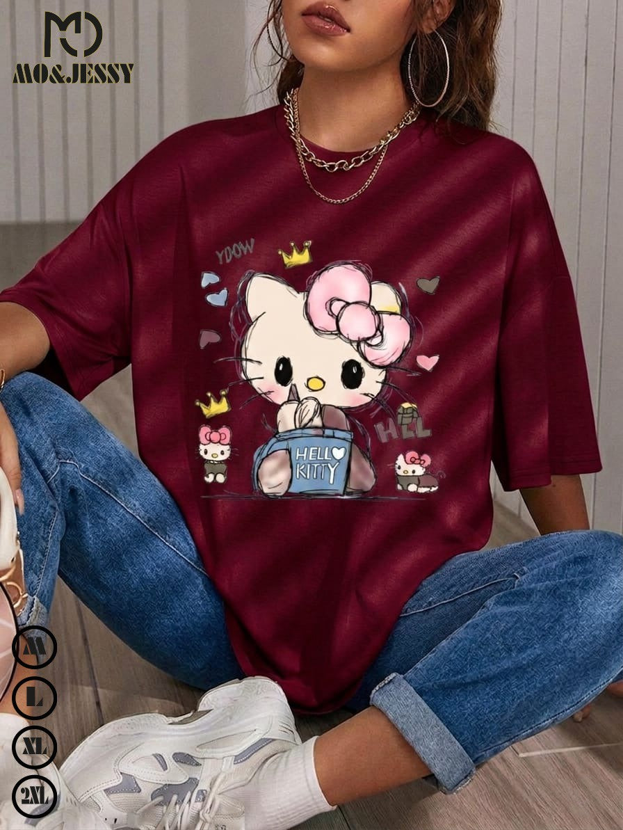 oversized women t-shirt- short sleeves for women