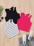 PACK of 3 tank top cotton 100% for girls 