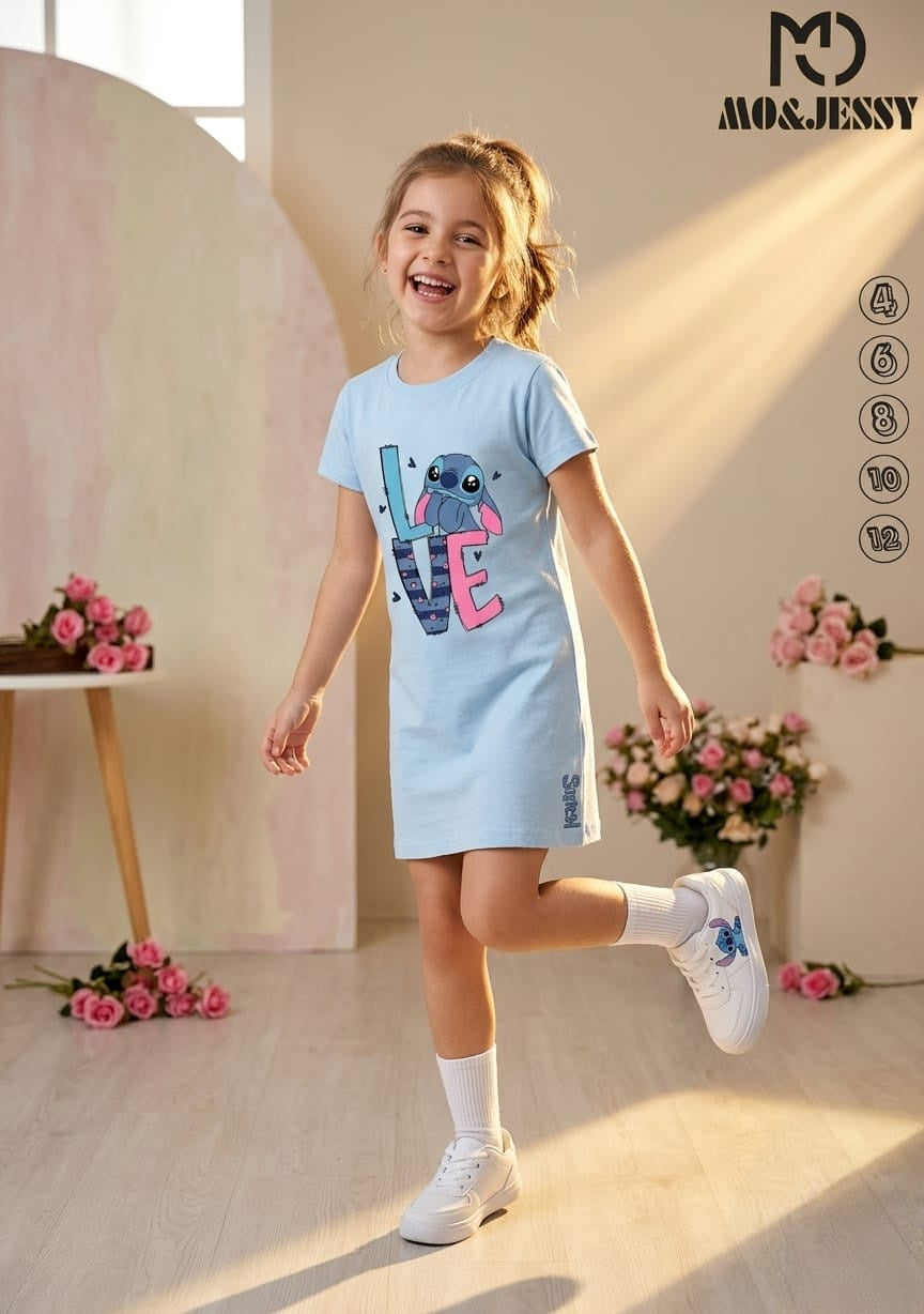 -Night shirt-coton100% for girls-stitch