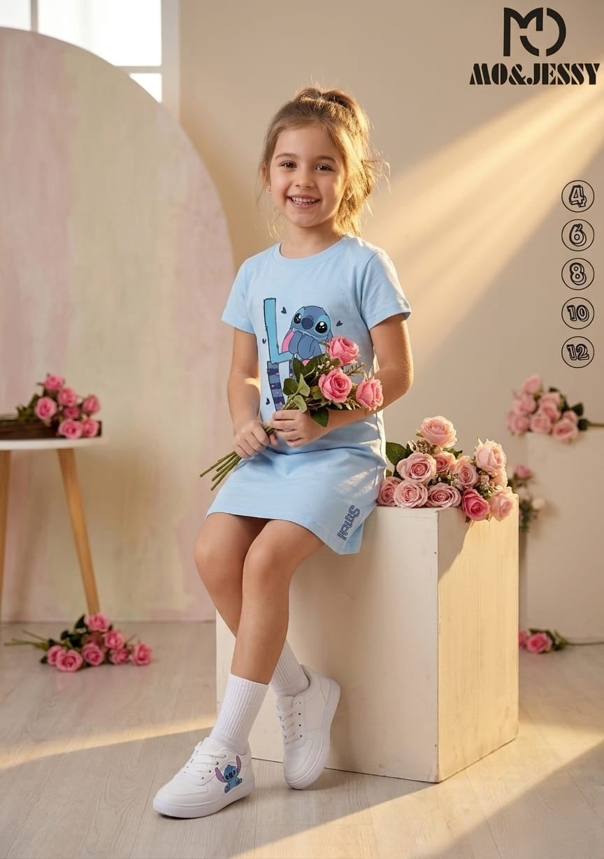 -Night shirt-coton100% for girls-stitch