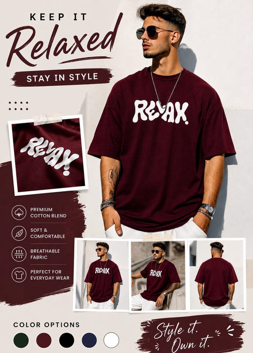 -oversized men t-shirt- short sleeves for men-RELAX