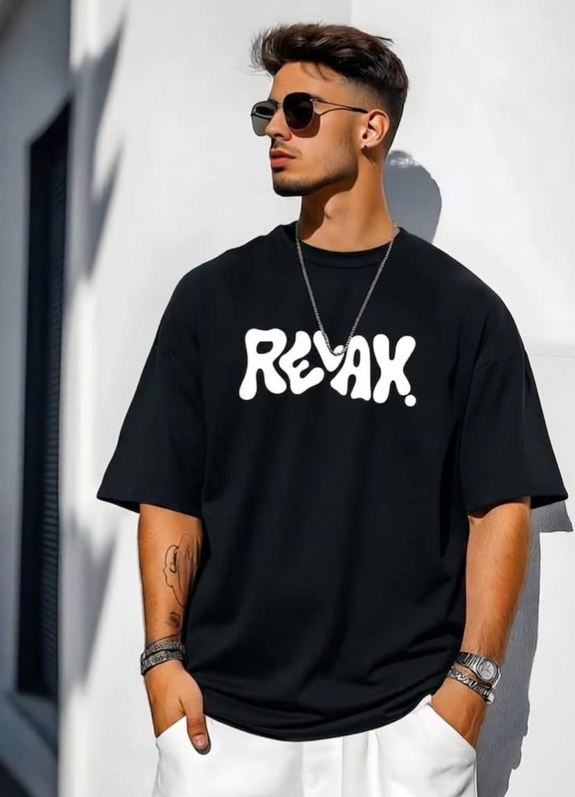 -oversized men t-shirt- short sleeves for men-RELAX