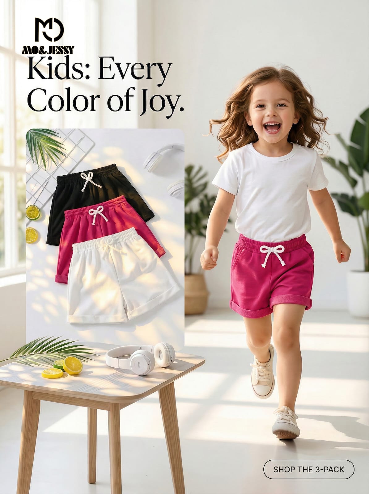 pack of 3 shorts for kids