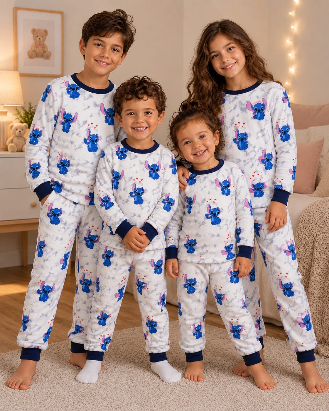 Kids Stitch Winter Pajama Set – Soft Fleece Polar-for boys and girls