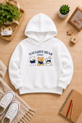 BOYS' white Printed Hoodie bears Soft Warm Winter Kids Hoodie (Copy)