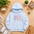 Girls' baby blue Printed Hoodie hug Soft Warm Winter Kids Hoodie